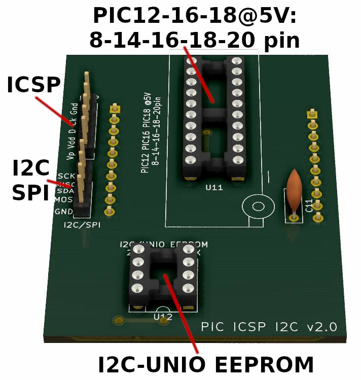 PIC12-16-18 expansion board